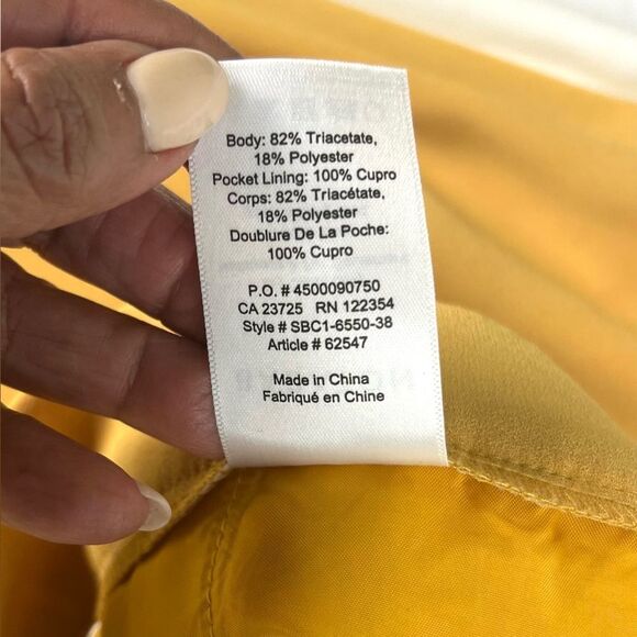 Aritzia Babaton Conan Terado Mustard Yellow Side Stripe Trouser - Picture 6 of 8